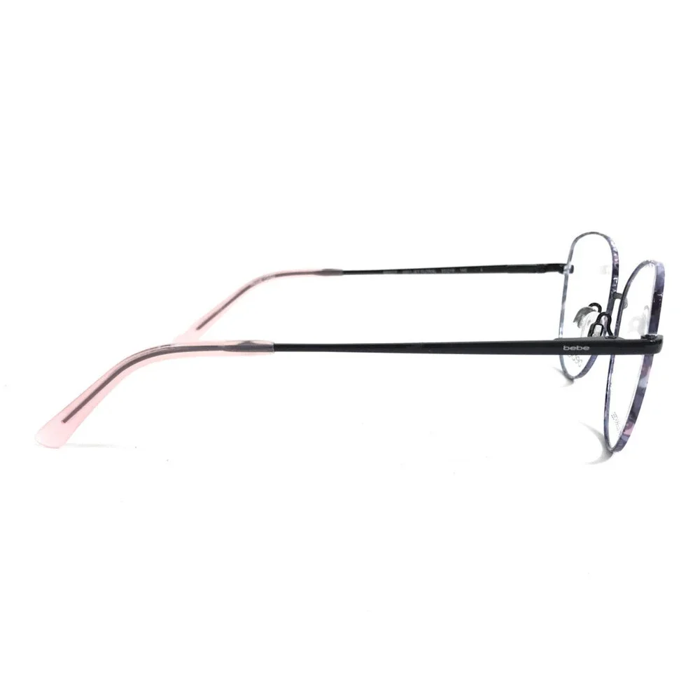 Bebe Eyeglasses Frames BB5207 001 JET FLORAL Black Blue Pink Cat Eye 53-16-140